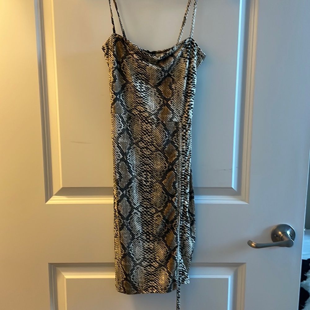 Animal print mini dress